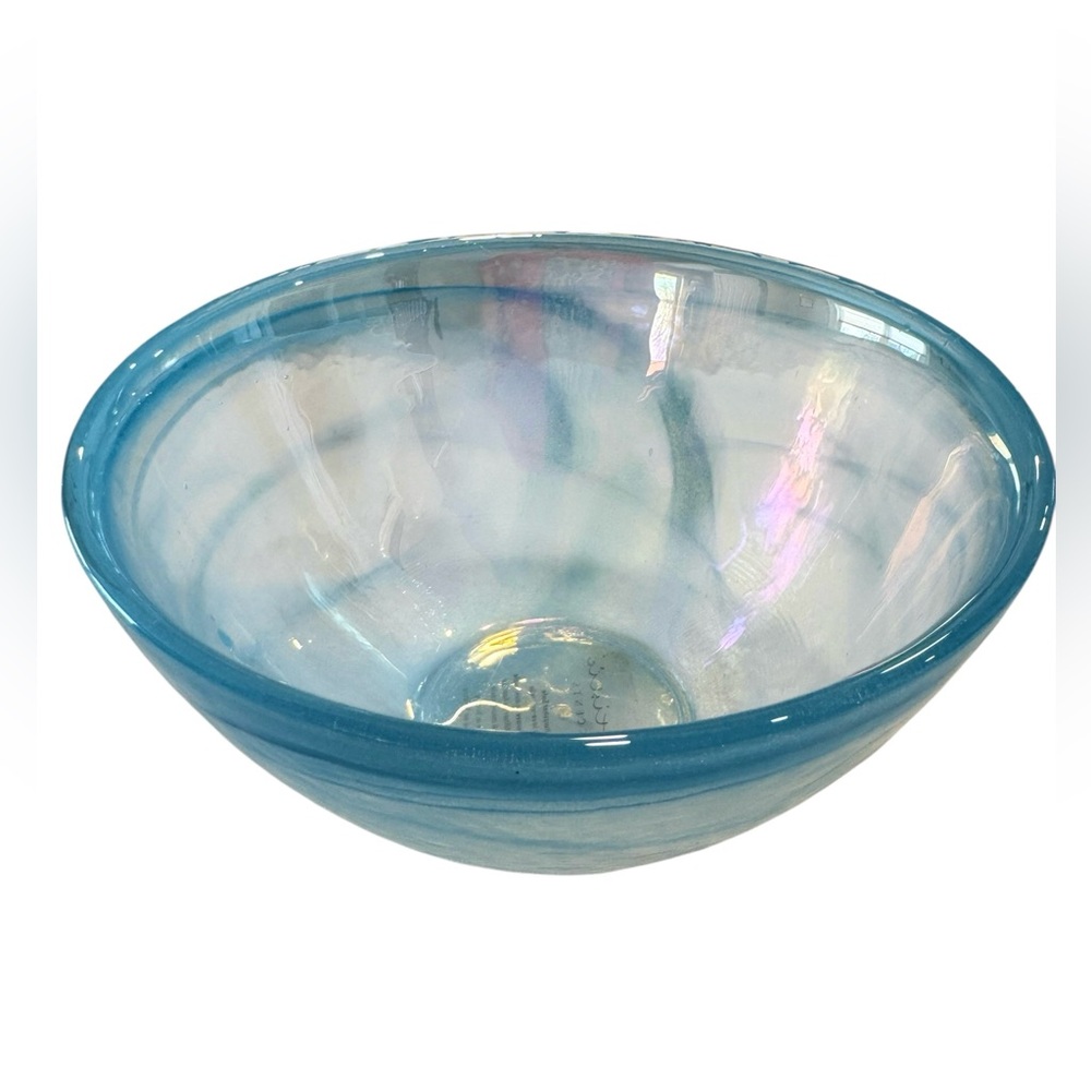 ARTISTIC ACCENT Beautiful Baby Blue Decorative Bowl Home Decor - Picture 4 of 11